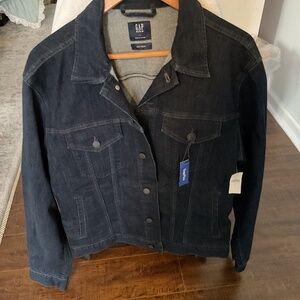 Brand new GAP denim blue jean jacket, size L